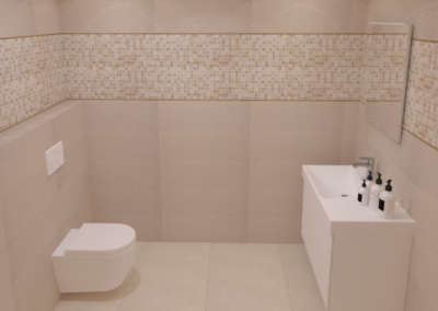 Sant'Agostino Set padlóburkolat, Italgraniti Empriente falburkolat, Geberit Xeno2 fürdőszobabútor