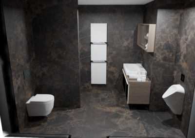 Imola The Room burkolat, Geberit Citterio fürdőszobabútor